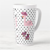 ピンクのガーザ カフェラテマグ (右アングル)