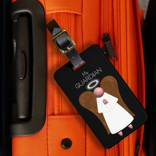 ピンクのガーディアンエンジェル（両面） ラゲッジタグ