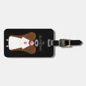 ピンクのガーディアンエンジェル（両面） ラゲッジタグ (正面横)