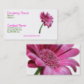 ピンクのガーベラのデイジーの名刺 名刺 (正面/裏面)