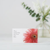 ピンクのガーベラのデイジーの名刺 名刺 (スタンド正面)