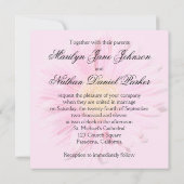 ピンクのガーベラの結婚式招待状 招待状 (裏面)