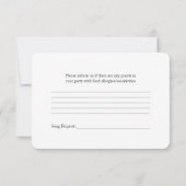 ピンクのガーベラデイジー ブラックリボン ウェディング RSVP (裏面)