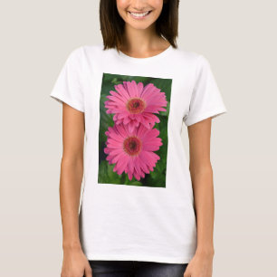 ピンクのガーベラ花2本 Tシャツ