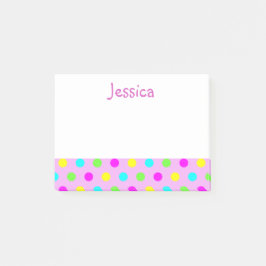 ピンクのガーリーな一流のポスト・イットのおもしろいな水玉模様 ポストイット