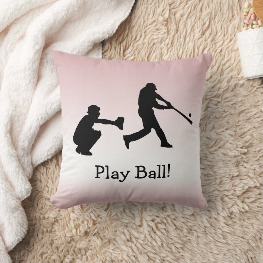 ピンクのガーリーな演劇の球の野球は枕を遊ばします クッション (ブランケット)