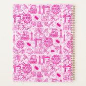 ピンクのガーリー建築モダン設計図エンジニア プランナー手帳 (裏面)