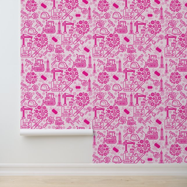 ピンクのガーリー建築モダン設計図エンジニア 壁紙 (アプリケーション)