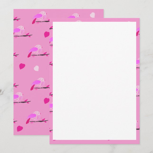 ピンクのガーリー鳥 (正面/裏面)