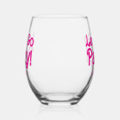 ピンクのガーリー Let's Go Party バチェロレッテパーティー バッシュ ステムなしワイングラス (右)