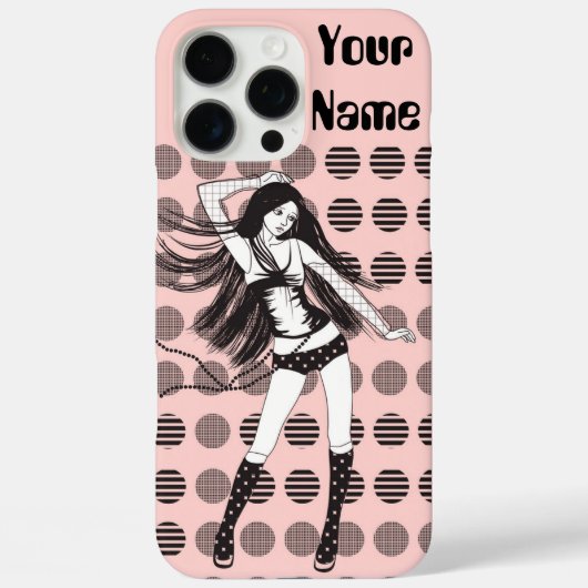 ピンクのガールフレンド ダンサー Case-Mate iPhoneケース (裏面)