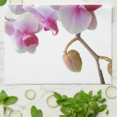 ピンクのガ蘭-コチョウラン キッチンタオル (折り畳み)