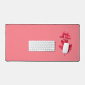 ピンクのキク デスクマット (キーボード&マウス)