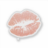 ピンクのキスカスタムカットビニールシール シール (正面)