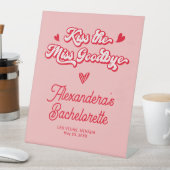 ピンクのキスザ恋しく思バイ別のバチェロレッテサイン 台座サイン (インサイチュ)