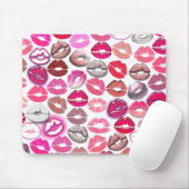 ピンクのキス マウスパッド (マウス)