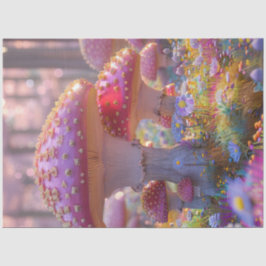 ピンクのキノコのデコップマジカルガーデン 薄葉紙