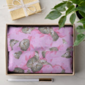 ピンクのキャップ柄のかわいい猫 薄葉紙 (ギフト)