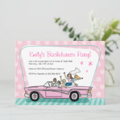 ピンクのキャデラックを持つバチェロレッテの招待状 招待状 (スタンド正面)