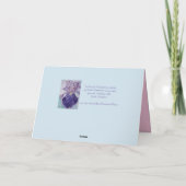 ピンクのキャベツバラヴィンテージ花誕生日カード カード (裏面)