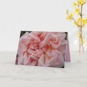 ピンクのキャベツバラヴィンテージ花誕生日カード カード (黄色い花)