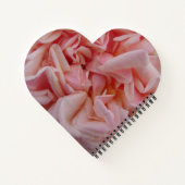 ピンクのキャベツバラヴィンテージ花赤面花なし ノートブック (裏面)