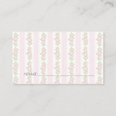 ピンクのキャリッジおむつラッフルカード エンクロージャーカード (裏面)