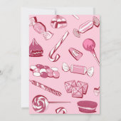 ピンクのキャンディは甘い 招待状 (裏面)