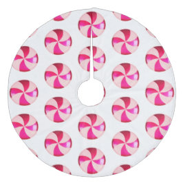 ピンクのキャンディクリスマスツリースカート フリース ツリースカート