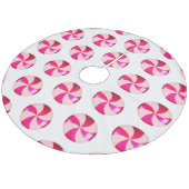 ピンクのキャンディクリスマスツリースカート フリース ツリースカート (アングル)