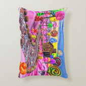 ピンクのキャンディランド アクセントクッション (正面(垂直))