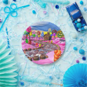 ピンクのキャンディランド –  ペーパープレート (パーティー)