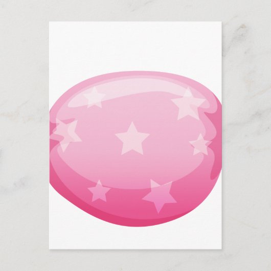 ピンクのキャンディー ポストカード (正面)