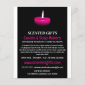 ピンクのキャンドル、キャンドル&ソープ広告メーカー チラシ (正面)