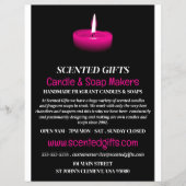 ピンクのキャンドル、キャンドル&ソープ広告メーカー チラシ (正面)