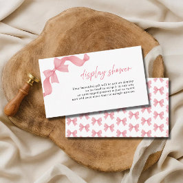 ピンクのキュートなリボン ウェディングシャワー ディスプレイ シャワー エンクロージャーカード