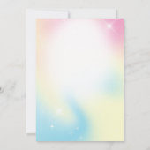 ピンクのキュートな子猫の写真フレーム y2k 誕生日 招待状 (裏面)