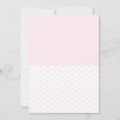 ピンクのキュートな水玉模様のユニコーンの女の子の赤ちゃんシャワー 招待状 (裏面)