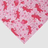 ピンクのキューピッドとハート 薄葉紙 (詳細)