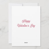 ピンクのキューピッド バレンタインデーのカード シーズンカード (裏面)