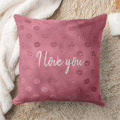 ピンクのキラキラした唇 クッション (ブランケット)