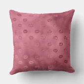 ピンクのキラキラした唇 クッション (裏面)