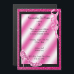 ピンクのキラキラのスティレット&ストリーマー21st誕生日 マグネット招待状<br><div class="desc">美しいキラキラエレガントスカスタムクパーソナライズされたクパーソナライズされた/パーティーの磁気21歳の誕生日お祝い招待状。黒い素晴らし内側のテクスチ縁どャとピンクのグラデーションの紙シニーのイメージを持つピンクの輝き縁どのデザイン。底の角には離れ、グリッツとグラムのハイヒールのファッションのスティレット高いきらきら光る靴が宝石の宝石のダイヤモンド画像。この誕生日パーティーフェミニン招待状の右上には2 / 2つのピンクのストリーマーがある。これらの可愛いスタイリッシュと招待状の全ガーリー文字ユニークは、要件を満たすために完全にカスタマイズ可能。おもし客様の製品が必要カスタマイズな場合は私の店を通してお願いいたします連絡。お客様に喜んで救済います。SHM_GRAPHICS FLASH PANEL ()Zazzleから他の()ギフト()を参照する。()</div>