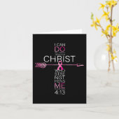 ピンクのキリスト教乳がん宗教聖書を越える カード (黄色い花)