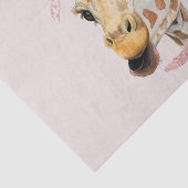 ピンクのキリンの水彩画の絵画でかわいらしい 薄葉紙 (詳細)