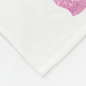 ピンクのキリン フリースブランケット (角)