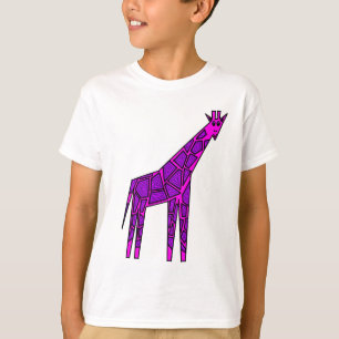 ピンクのキリン Tシャツ