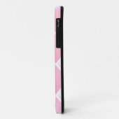 ピンクのキルティングダイヤモンド柄 Case-Mate iPhoneケース (裏面/左)
