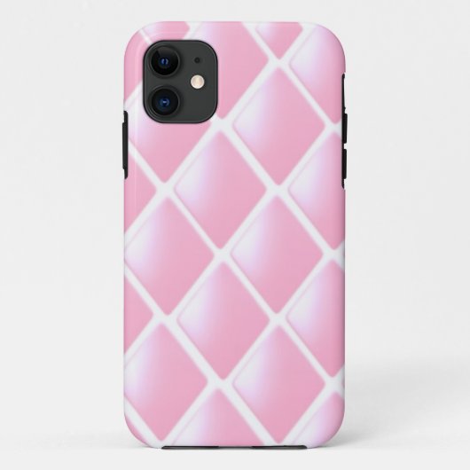 ピンクのキルティングダイヤモンド柄 Case-Mate iPhoneケース (裏面)