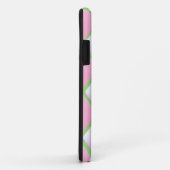 ピンクのキルティングダイヤモンド柄 Case-Mate iPhoneケース (裏面/右)